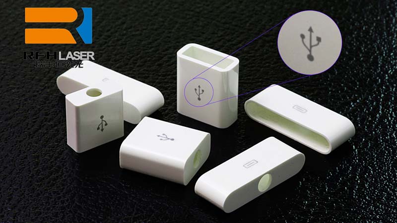 UV laser source cooling marking plastic with fine effects and clear